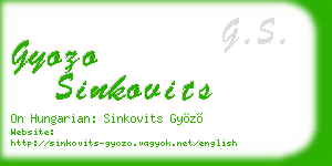 gyozo sinkovits business card