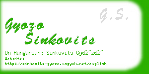 gyozo sinkovits business card